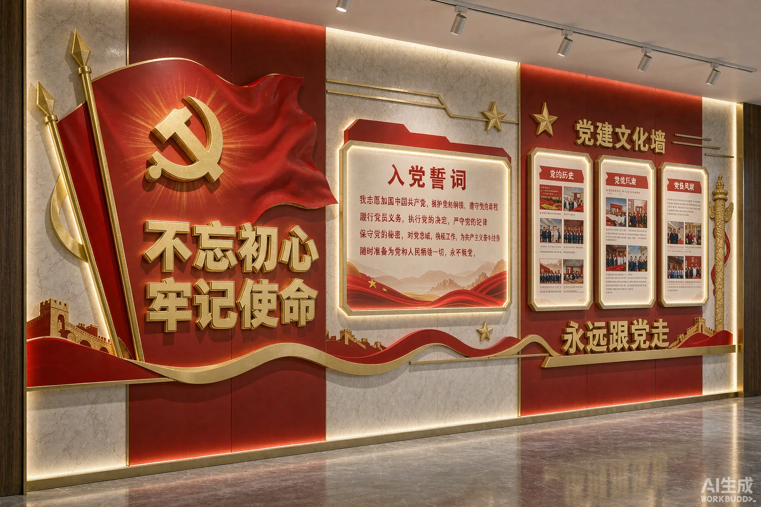 司法局党建文化墙案例